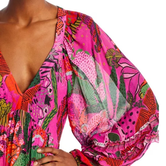 Farm Rio Cool Leopards Maxi Dress size xs - Picture 3 of 8